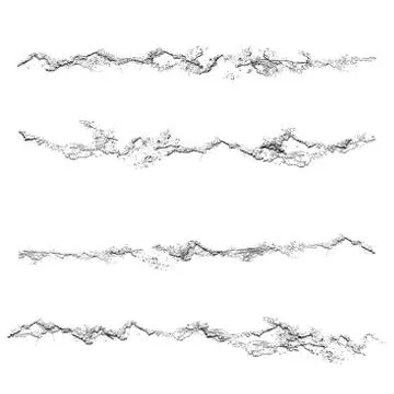Set of grunge textures Black and white scratches. Stock Illustration