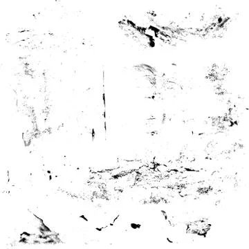 Set of grunge textures Black and white scratches. Stock Illustration
