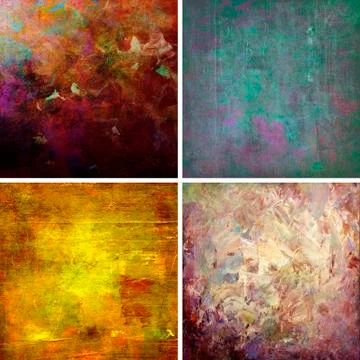 Set of grunge textures Stock Illustration