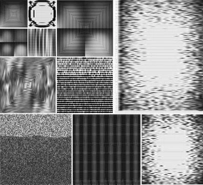 Set of grunge textures Stock Illustration
