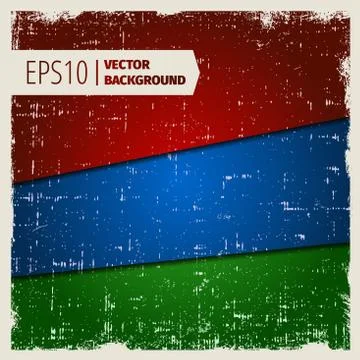 Set of grunge vector background in layers and border Stock-Illustration