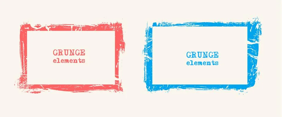 Set of grunge vector frames. Grunge background. Stock Illustration