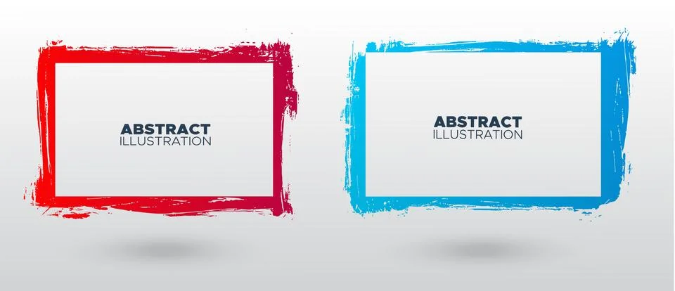 Set of grunge vector frames. Grunge background. Stock Illustration