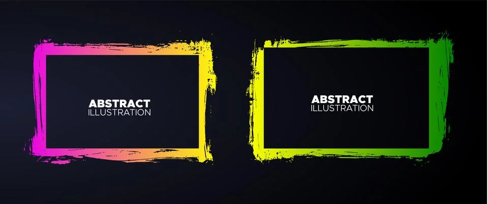 Set of grunge vector frames. Grunge background. Illustrazione stock