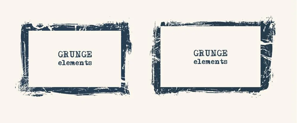 Set of grunge vector frames. Grunge background. Stock Illustration