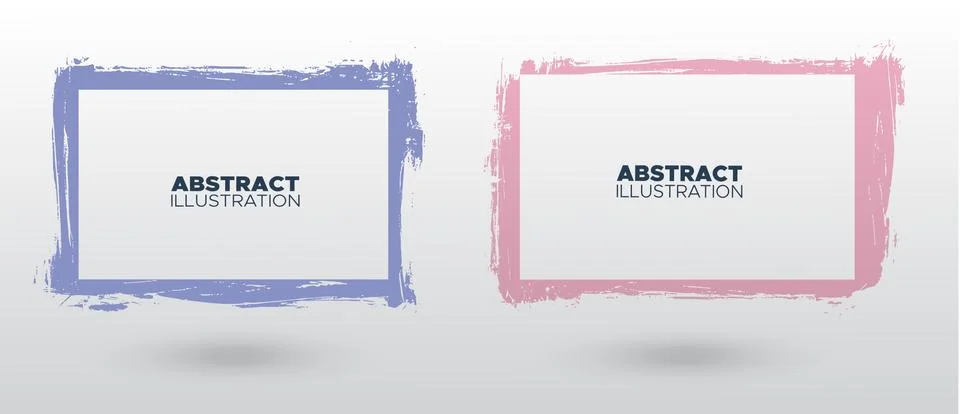 Set of grunge vector frames. Grunge background. Illustrazione stock