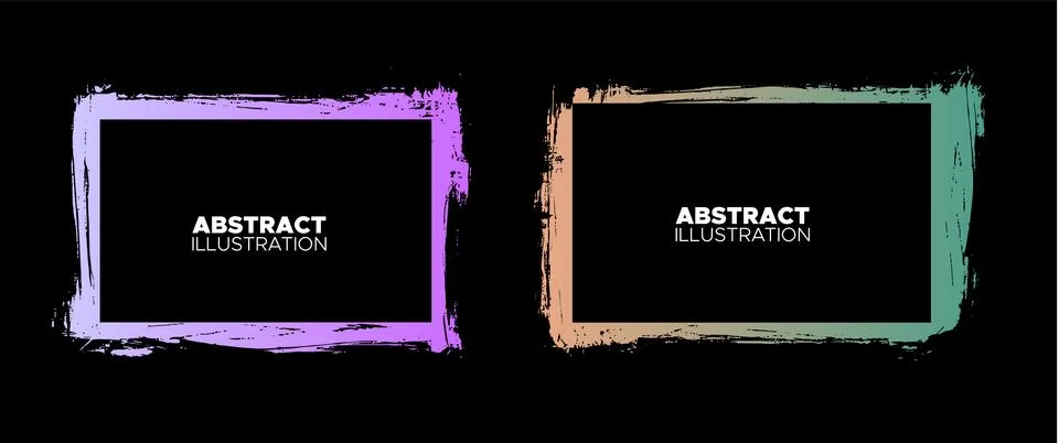 Set of grunge vector frames. Grunge background. Illustrazione stock