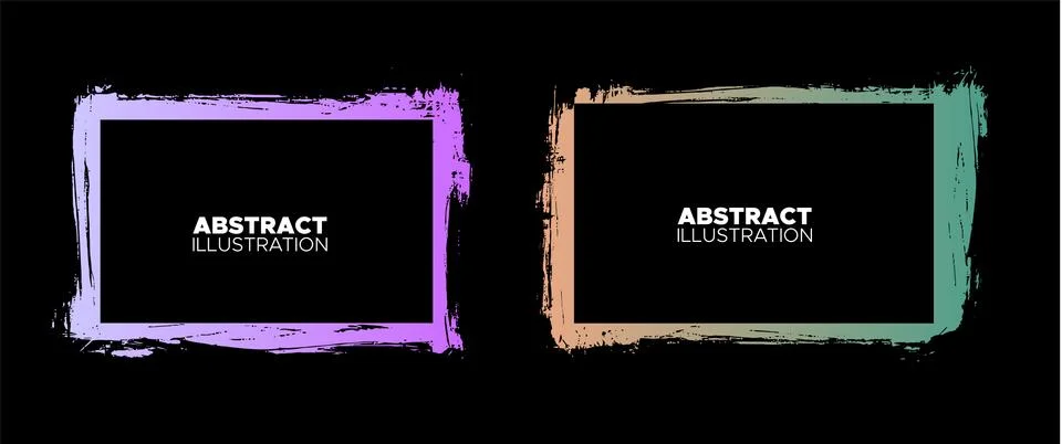 Set of grunge vector frames. Grunge background. Illustrazione stock