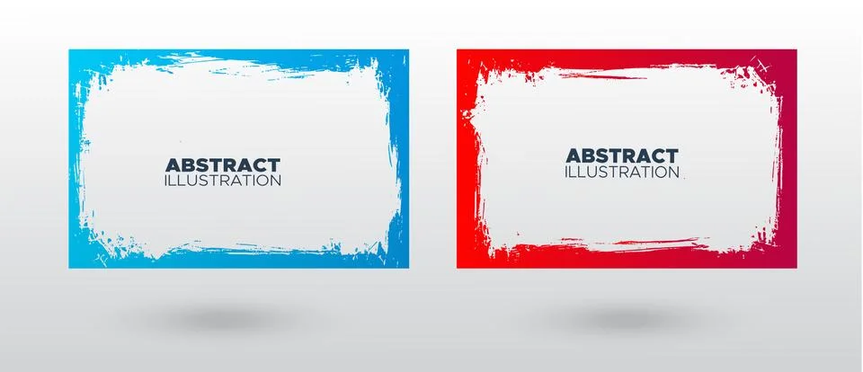 Set of grunge vector frames. Grunge background. Stock Illustration