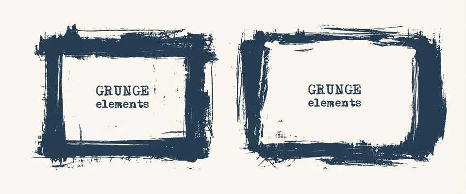 Set of grunge vector frames. Grunge background. Stock Illustration