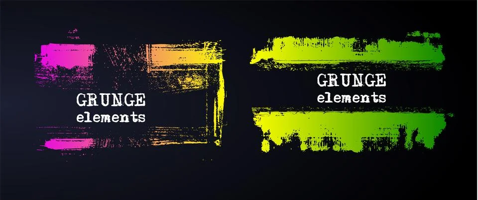 Set of grunge vector frames. Grunge background. Illustrazione stock