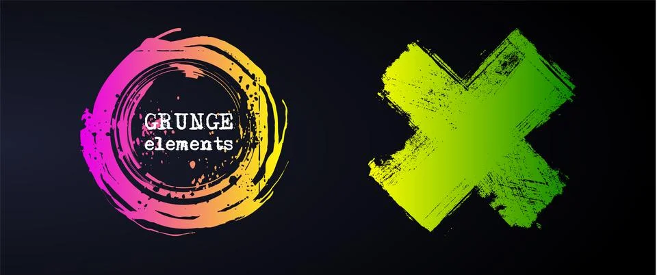 Set of grunge vector frames. Grunge background. Illustrazione stock