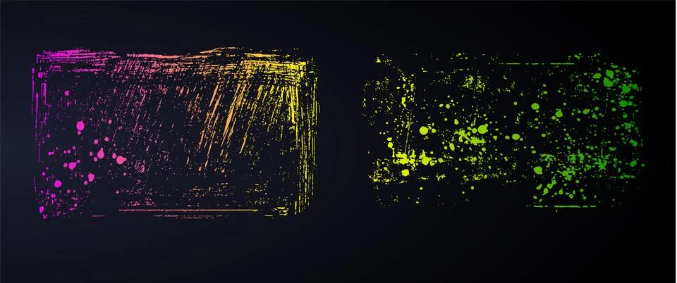 Set of grunge vector frames. Grunge background. Illustrazione stock