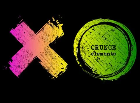 Set of grunge vector frames. Grunge background. Illustrazione stock