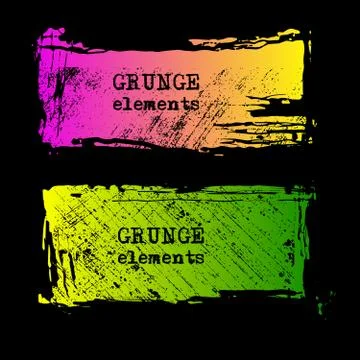 Set of grunge vector frames. Grunge background. Illustrazione stock