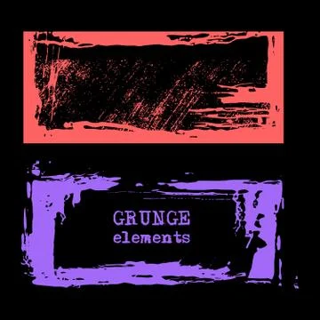 Set of grunge vector frames. Grunge background. Stock Illustration
