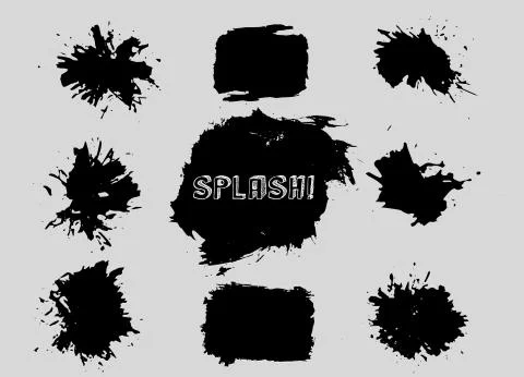 Set of grunge vector shapes. Vector banners. Abstract shapes. Big pack. Grunge 스톡 일러스트