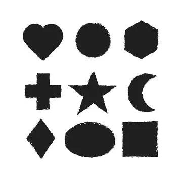 Set of grunge vector shapes. Vector banners. Abstract shapes. Grunge art Vi.. Stock Illustration