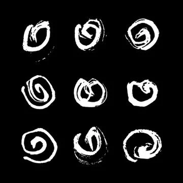 Set of grunged elements for design 库存插图