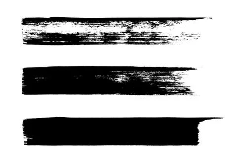 Set of grungy vector brushes Stock Illustration