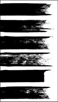 Set of grungy vector brushes Stock Illustration