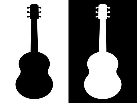 Set of guitar silhouette Stock Illustration