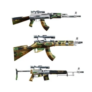 Set of Guns vector illustration Design Stock Illustration