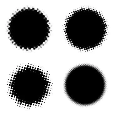 Set of Halftone Abstract Object. EPS 10 vector イラスト素材