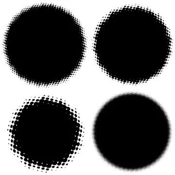 Set of Halftone Abstract Object. EPS 10 vector Illustrazione stock