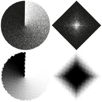 Set of Halftone Abstract Object. EPS 10 vector Illustrazione stock