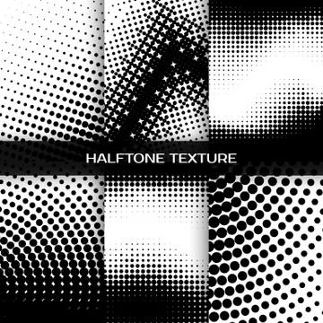 Set of halftone background. Collection of six halftone cover. vector illustra Stock Illustration