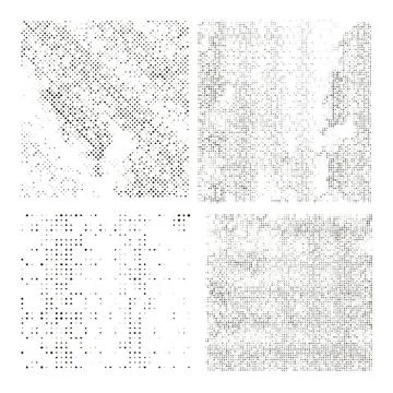 Set of Halftone Dots. Halftone Patterns. Set of Halftone Dots. Dots on Whi... Stock Photos