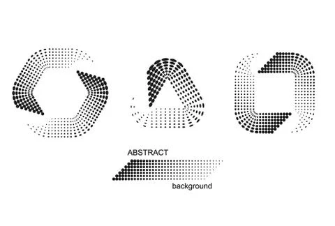 Set of halftone dots symbols. Stock Illustration