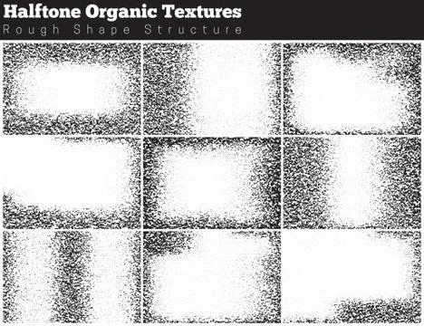 Set of halftone overlay textures Stock Illustration