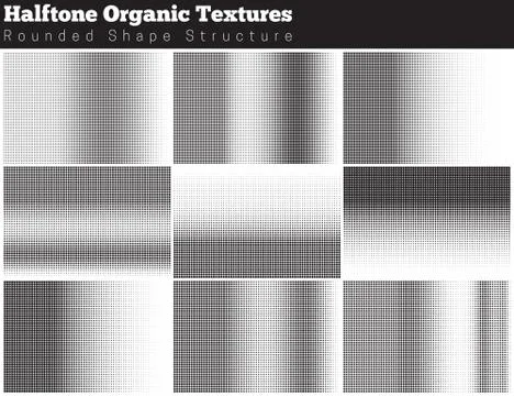 Set of halftone overlay textures Stock Illustration