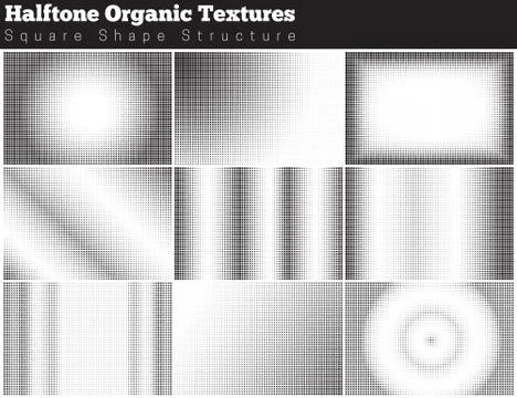 Set of halftone overlay textures Stock Illustration