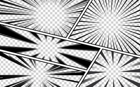 Set of halftone texture comic book backgrounds. vector illustration Stock Illustration