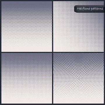 Set of halftone textures. Stock Illustration