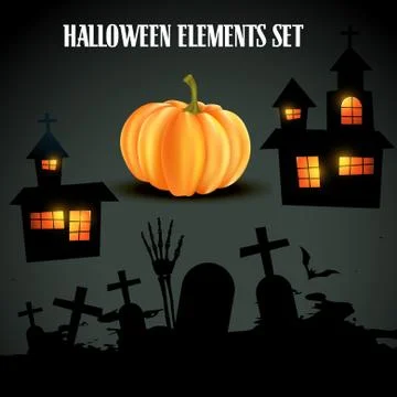 Set of halloween elements イラスト素材