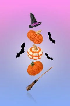 Set of Halloween holiday decorations Stock Illustration