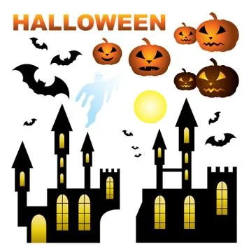 Set of halloween. Stock Illustration