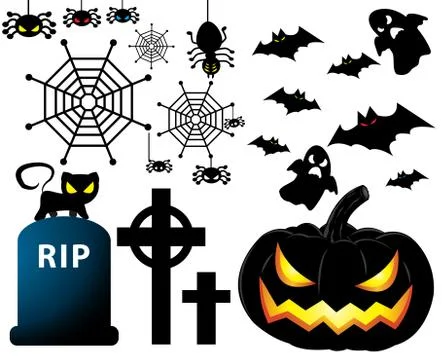 Set of halloween Stock Illustration