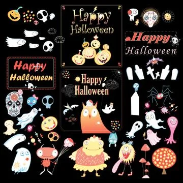 Set for Halloween Stock Illustration