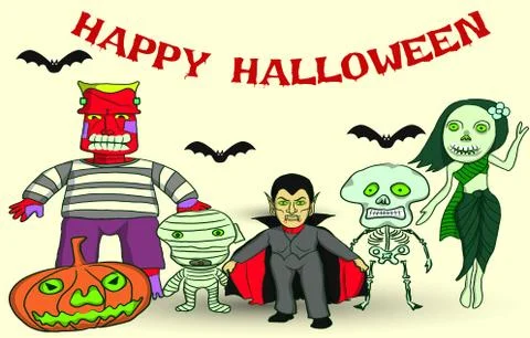 Set of Halloween Stock Illustration