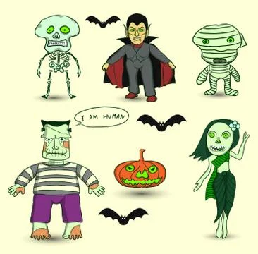 Set of Halloween Stock Illustration