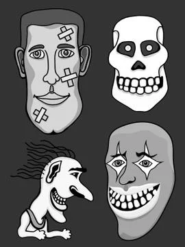 Set of Halloween 스톡 일러스트