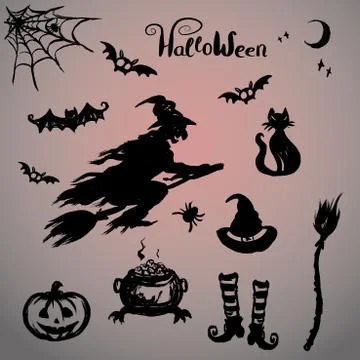 Set Halloween Stock Illustration