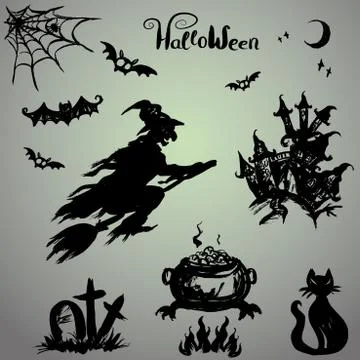 Set Halloween Stock Illustration