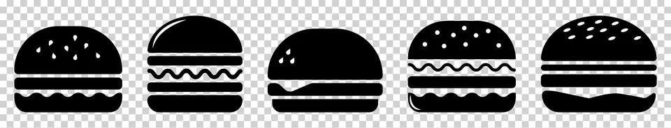 Set of hamburger icons Stock Illustration