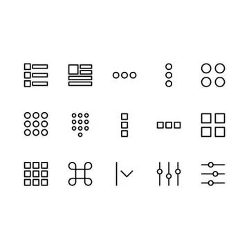 Set of Hamburger menu icon set for navigation and action bars Stock Illustration